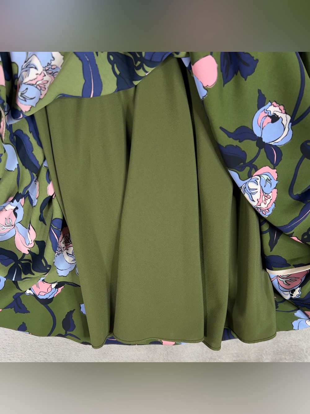ME+EM Rose Print Panelled Midi Dress Women's Size 6 Floral Button Lined Pockets - Picture 7 of 14